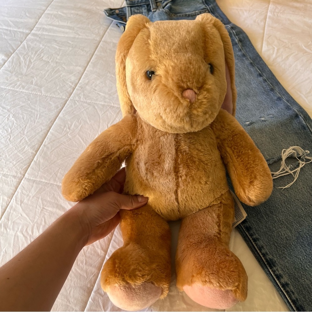 Build A Bear Brown Bunny Rabbit Long Pink Ears Plush Stuffed‎ Animal Pawlette - Picture 6 of 6